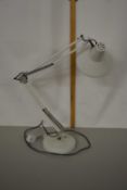 An anglepoise type desk lamp