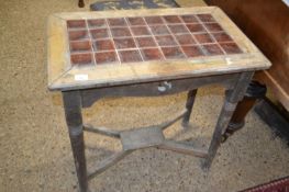 Late 19th Century tile top side table