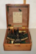 Kelvin & Hughes cased sextant 6" to 10" set in a hardwood case