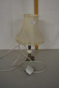 Four assorted small table lamps