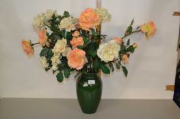 Vase of simulated roses