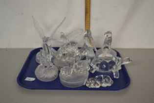 Collection of various glass model animals