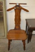 An oak high back side chair