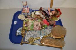 Mixed Lot: Costume dolls, dressing table items etc