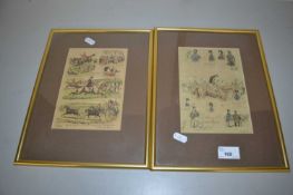 A pair of coloured equestrian prints