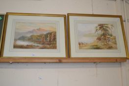 M Gozzard two studies of Highland landscapes, watercolours, framed and glazed