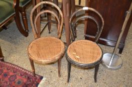 Pair of child's bent wood chairs