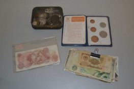 Mixed Lot: Various Georgian and later British coinage and a quantity of various British, American
