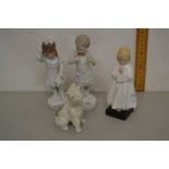 Royal Doulton figure Bedtime plus three others (4)