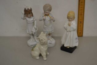 Royal Doulton figure Bedtime plus three others (4)