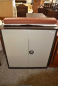 Metal two door filing cabinet