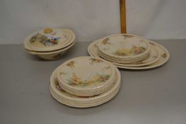 Mixed Lot: Swinnertons Old England Garden pattern dinner wares