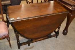 Oak barley twist dining table