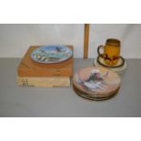 Collection of various modern collectors plates and other ceramics