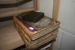 Three volumes of London Edited by Charles Knight together with a leather bound book of Common Prayer