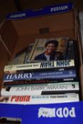 Books to include hardbacks, biographies and a quantity of CDs