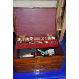 Mahogany sewing box