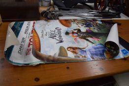 Quantity of assorted film posters to include Tim Burton's Alice in Wonderland, Pirates of the