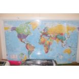 Framed map of the world