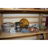 Mixed Lot: Assorted wares to include pewter tankards, small copper box, Wedgwood Jasper wares,