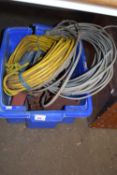 Quantity of assorted electric cabling and metal brackets