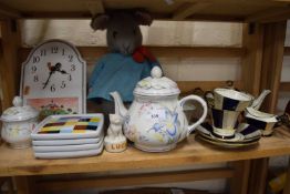 Mixed Lot: Tudor tea wares and other assorted ceramics, toy rabbit etc