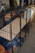A two tier dog crate