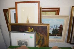 A large collection of assorted pictures and prints