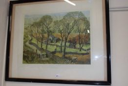 Springtime in Eskdale, reproduction print, framed and glazed
