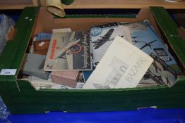 One box of various assorted ephemera to include aircraft interest