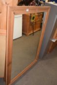 Large pine framed wall mirror