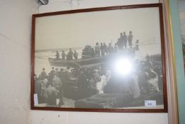 Reproduction photograph of the Louisa Hartwell Cromer Lifeboat 1903, framed and glazed