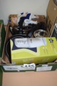 Mixed Lot: Kitchen wares, pans, wooden carving doll etc