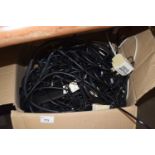 A large box of assorted cabling