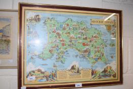 A Historic Jersey framed map