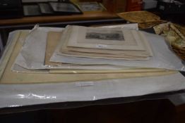 A quantity of loose pictures, engravings, prints etc to include reproduction Norden map of Easte
