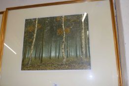 Forest Edge by Kenneth Leach, framed and glazed