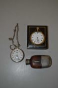 Mixed Lot: Small Corsar pocket watch, a further Elgin gold plated pocket watch lacking front glass