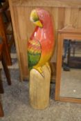 Carved model parrot