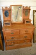A Victorian American walnut dressing chest