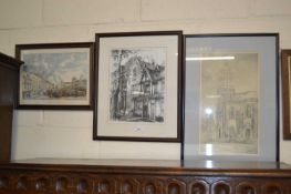 John Dashwood, two coloured prints St Georges Art Centre, Great Yarmouth together with another of