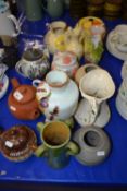 Large Mixed Lot: Various Victorian and later teapots, vases, ginger jar etc