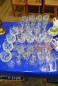 Collection of various assorted drinking glasses and other items