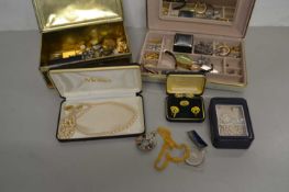 Three cases of various assorted costume jewellery