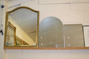 Group of three various wall mirrors