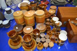 Large quantity of Hornsea Bronte and Saphron kitchen storage jars, tea wares etc