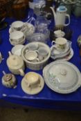 Large Mixed Lot: Various assorted dinner wares, kitchen wares, retro teapot etc