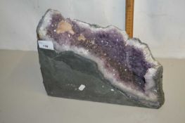 An amethyst geode type slab