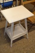White painted two tier occasional table