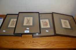 Pococke, group of four framed views of Yarmouth